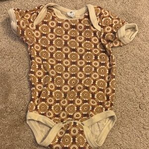 Kate Quinn Sunflower Brown and Cream Bodysuit